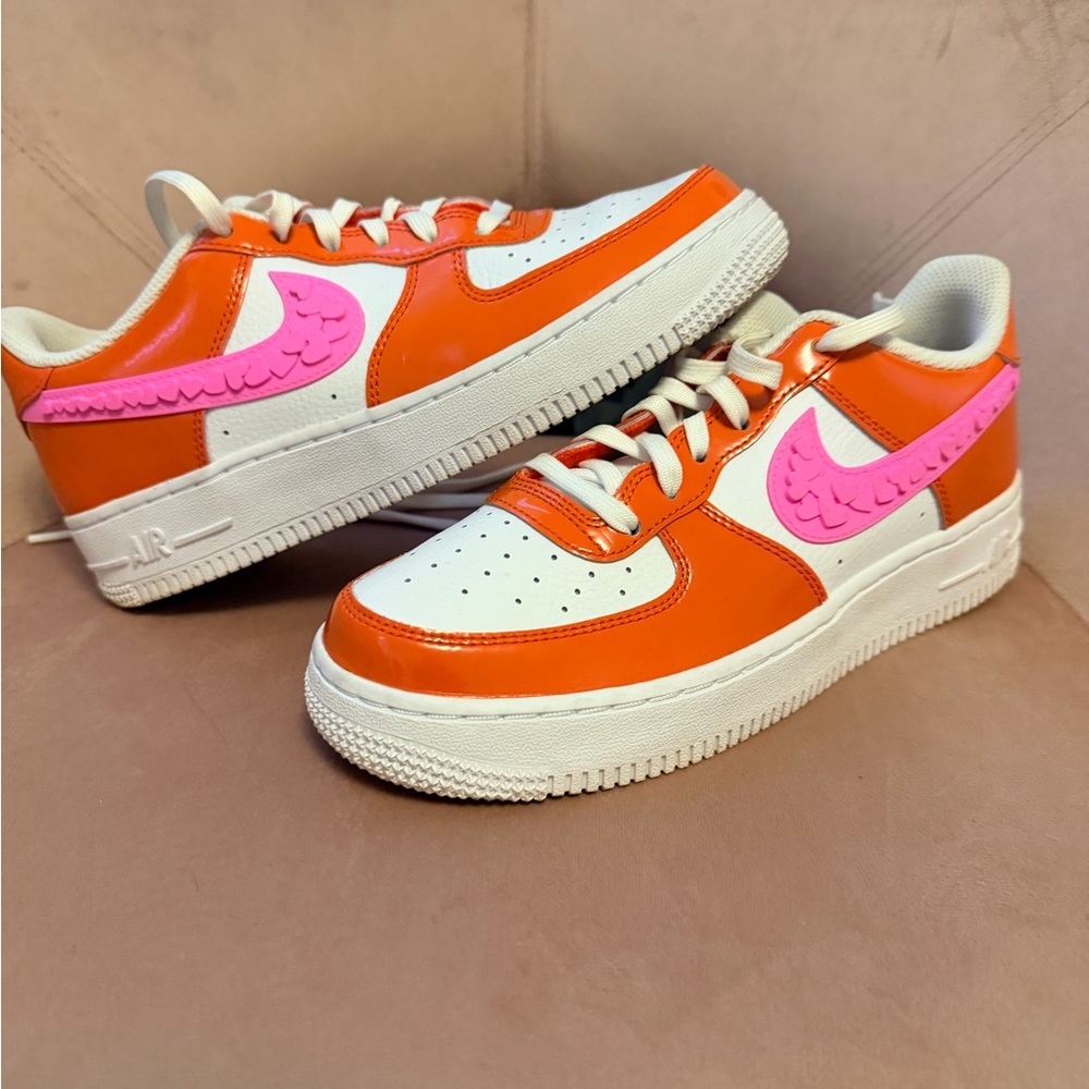 Nike Kids' Vibrant Orange and Pink Sneakers